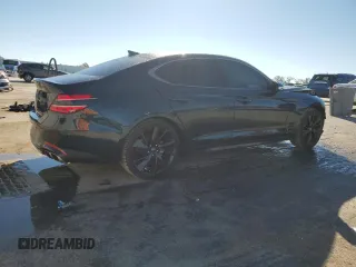 2023 Genesis G70 2.0T with VIN KMTG34TA5PU129955, listed as a Copart auction lot 82980774 with 12,625 mi miles and Salvage Title. Bid and sale history available at DreamBid. Image 3.