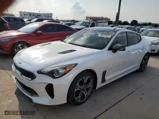 2021 Kia Stinger GT-Line with VIN KNAE15LA0M6095213, listed as a Copart auction lot 58916564 with 75,763 mi miles and Salvage Title. Bid and sale history available at carsss.com. Image 1.