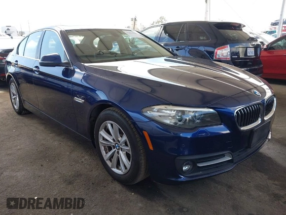 2016 BMW 5 Series 528i with VIN WBA5A5C52GG349375, listed as a IAAI auction lot 42013988 with 75,695 mi miles. Bid and sale history available at carsss.com. Image 1.