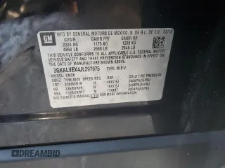 2018 GMC Terrain SLT with VIN 3GKALVEX4JL297975, listed as a Copart auction lot 44896245 with 92,740 mi miles and Salvage Title. Bid and sale history available at DreamBid. Image 13.