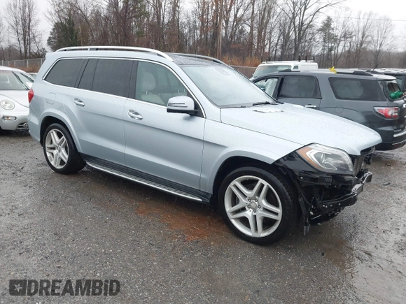 2016 Mercedes-Benz GL with VIN 4JGDF7DE3GA655476, listed as a IAAI auction lot 41710919 with 164,831 mi miles. Bid and sale history available at carsss.com. Image 1.