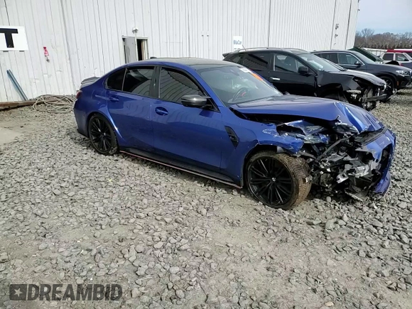 2022 BMW M3 Competition xDrive with VIN WBS43AY01NFL80708, listed as a Copart auction lot 46034615 with Not provided miles and Salvage title. Bid and sale history available at DreamBid. Image 13.