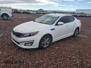 2015 Kia Optima LX z VIN 5XXGM4A76FG394732, wystawiony jako Copart lot #59401915 z przebiegiem 182 029 mil mil oraz Czysty tytuł • Clean title. Historia ofert i sprzedaży dostępna na DreamBid. Obrazek 1.