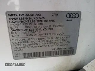 2019 Audi Q5 Premium with VIN WA1ANAFY7K2142694, listed as a Copart auction lot 50494455 with 85,857 mi miles and Salvage Title. Bid and sale history available at carsss.com. Image 13.