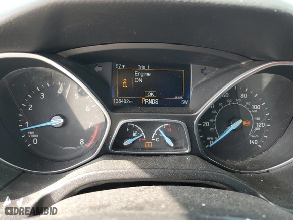 2015 Ford Focus SE with VIN 1FADP3K22FL360252, listed as a Copart auction lot 48857205 with 138,402 mi miles and Salvage Title. Bid and sale history available at carsss.com. Image 9.