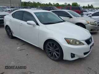 2011 Lexus IS 250 with VIN JTHBF5C29B5144166, listed as a IAAI auction lot 41896994 with 341,380 mi miles. Bid and sale history available at carsss.com. Image 1.