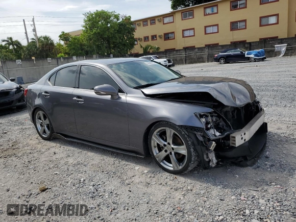 2013 Lexus IS 250 with VIN JTHBF5C24D5192600, listed as a Copart auction lot 58946155 with 144,022 mi miles and Salvage title. Bid and sale history available at DreamBid. Image 4.