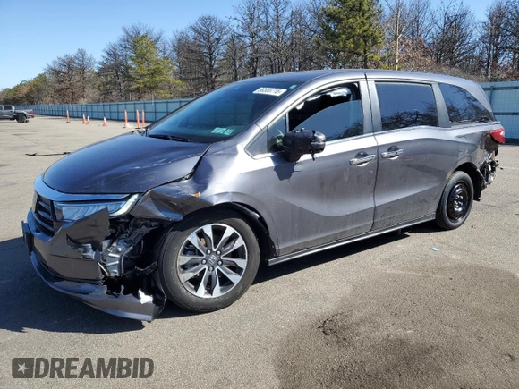 2024 Honda Odyssey EX-L with VIN 5FNRL6H68RB037841, listed as a Copart auction lot 50380715 with 11,880 mi miles and Salvage Title. Bid and sale history available at DreamBid. Image 1.
