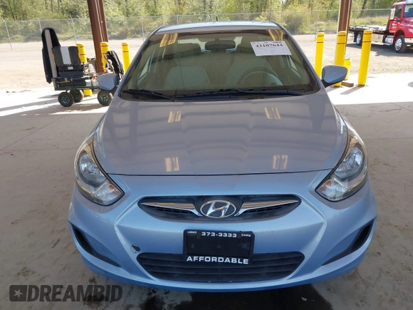 2013 Hyundai Accent GLS with VIN KMHCT4AE9DU556629, listed as a IAAI auction lot 42107644 with 152,274 mi miles. Bid and sale history available at carsss.com. Image 12.