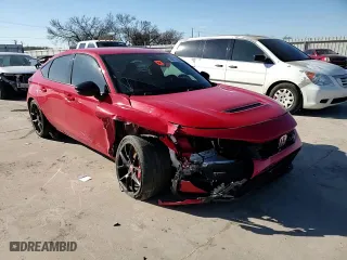 2025 Honda Civic Type R with VIN JHMFL5G40SX001231, listed as a Copart auction lot 46851335 with 0 mi miles and Salvage Title. Bid and sale history available at carsss.com. Image 11.