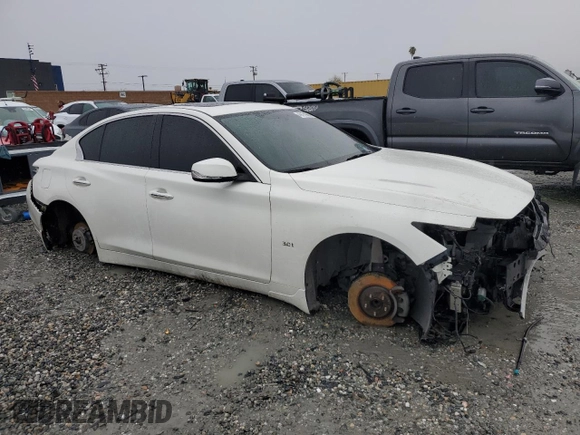 2017 Infiniti Q50 Premium with VIN JN1EV7AP2HM741642, listed as a Copart auction lot 49171665 with 90,501 mi miles and Salvage Title. Bid and sale history available at DreamBid. Image 4.