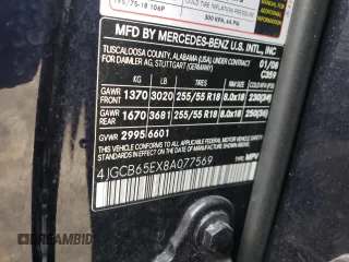2008 Mercedes-Benz R 3.5L with VIN 4JGCB65EX8A077569, listed as a Copart auction lot 73105154 with 138,211 mi miles and Salvage Title. Bid and sale history available at carsss.com. Image 13.