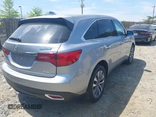 2016 Acura MDX w/Tech with VIN 5FRYD4H41GB048803, listed as a IAAI auction lot 42066482 with 105,435 mi miles. Bid and sale history available at carsss.com. Image 4.