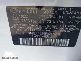 2023 Hyundai Sonata SEL Plus with VIN KMHL44J26PA248794, listed as a IAAI auction lot 41794912 with 28,074 mi miles. Bid and sale history available at carsss.com. Image 9.