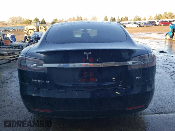 2017 Tesla Model S 100D with VIN 5YJSA1E2XHF199948, listed as a Copart auction lot 46367635 with 76,284 mi miles and Salvage title. Bid and sale history available at DreamBid. Image 6.