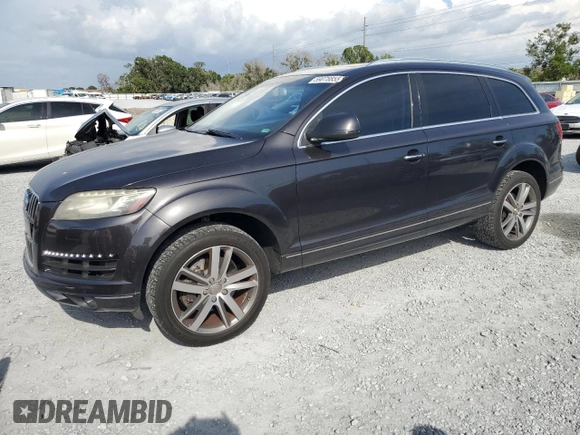 2013 Audi Q7 Premium Plus with VIN WA1LGAFE4DD007575, listed as a Copart auction lot 59078855 with 132,428 mi miles and Salvage title. Bid and sale history available at DreamBid. Image 1.