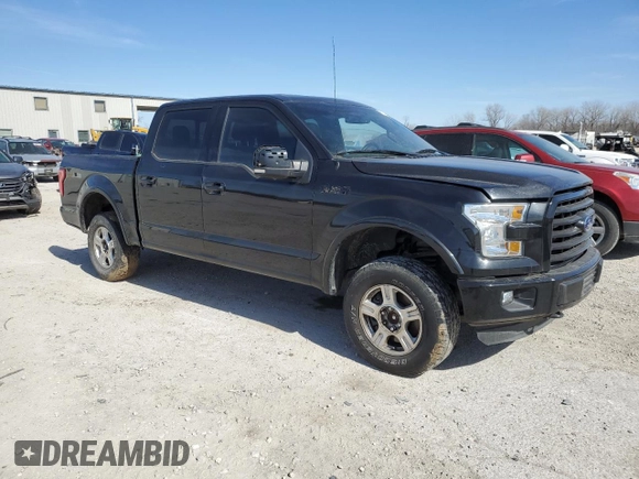 2015 Ford F-150 XLT with VIN 1FTEW1EFXFKD15991, listed as a Copart auction lot 55333551 with 0 mi miles and Salvage Title. Bid and sale history available at carsss.com. Image 4.