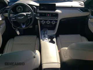 2023 Genesis G70 3.3T with VIN KMTG54TE2PU123852, listed as a Copart auction lot 77562964 with 10,890 mi miles and Salvage Title. Bid and sale history available at carsss.com. Image 8.