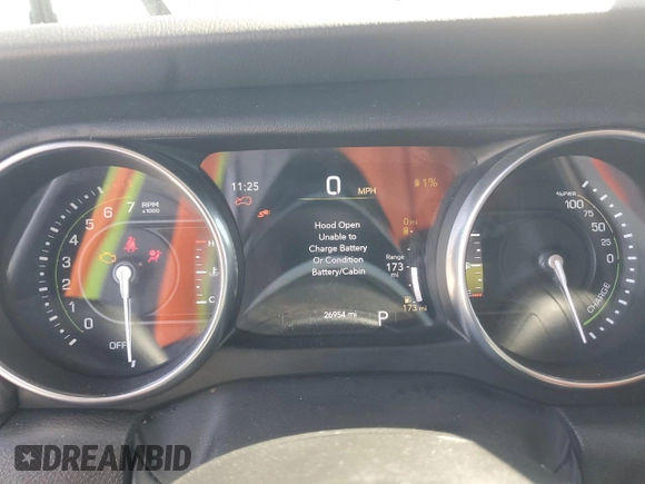 2023 Jeep Wrangler Sahara with VIN 1C4JJXP61PW512975, listed as a Copart auction lot 59392075 with 26,954 mi miles and Salvage title. Bid and sale history available at DreamBid. Image 9.