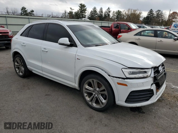2017 Audi Q3 Prestige with VIN WA1GCCFS3HR015724, listed as a Copart auction lot 79187854 with 0 mi miles and Salvage Title. Bid and sale history available at carsss.com. Image 4.
