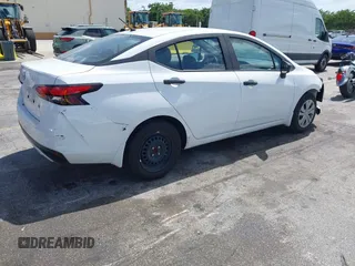 2024 Nissan Versa S with VIN 3N1CN8DV7RL885576, listed as a IAAI auction lot 42136552 with 19,023 mi miles. Bid and sale history available at carsss.com. Image 4.