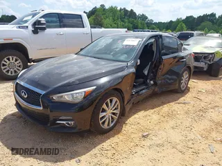 2015 Infiniti Q50 with VIN JN1BV7AR1FM407913, listed as a IAAI auction lot 42176827 with 110,969 mi miles and . Bid and sale history available at DreamBid. Image 2.
