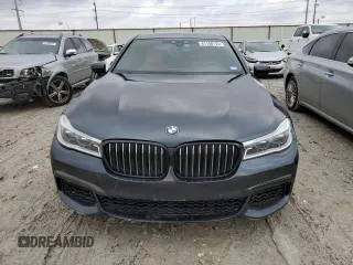 2018 BMW 7 Series 750i with VIN WBA7F0C55JGM23795, listed as a Copart auction lot 81168143 with 114,285 mi miles and Salvage Title. Bid and sale history available at carsss.com. Image 5.