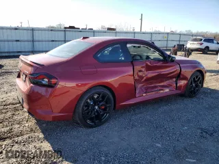 2025 BMW 2 Series M240i xDrive with VIN 3MW53CM00S8F06846, listed as a Copart auction lot 47293305 with 1,314 mi miles and Salvage Title. Bid and sale history available at carsss.com. Image 3.