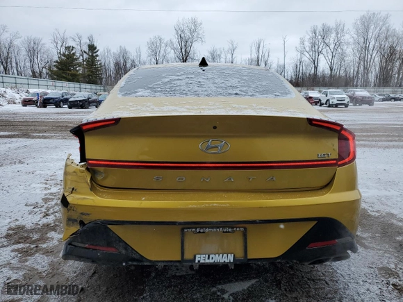2020 Hyundai Sonata SEL Plus with VIN 5NPEJ4J29LH015663, listed as a Copart auction lot 41431945 with 91,065 mi miles and Non Repairable. Bid and sale history available at carsss.com. Image 6.
