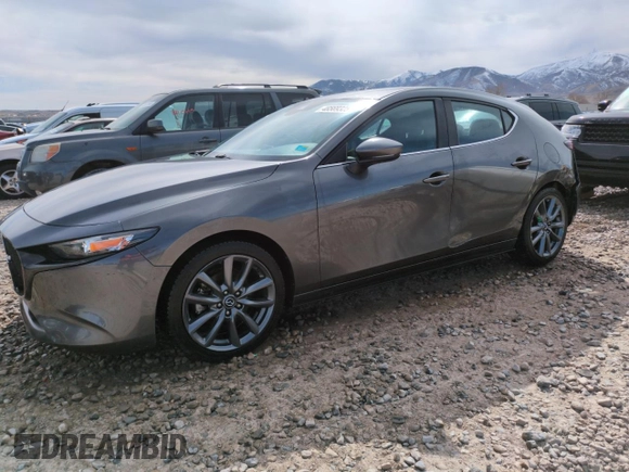 2019 Mazda 3 with VIN JM1BPBJM7K1140562, listed as a Copart auction lot 48569325 with 46,510 mi miles and Salvage title. Bid and sale history available at DreamBid. Image 1.