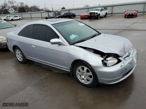 2003 Honda Civic EX with VIN 1HGEM22003L036472, listed as a Copart auction lot 44445175 with 156,196 mi miles and Salvage Title. Bid and sale history available at carsss.com. Image 4.
