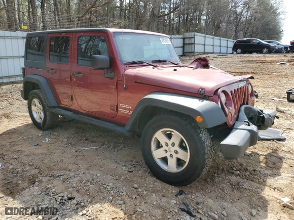 2012 Jeep Wrangler Unlimited Sport with VIN 1C4BJWDG4CL135047, listed as a Copart auction lot 49124915 with 169,546 mi miles and Salvage Title. Bid and sale history available at carsss.com. Image 4.