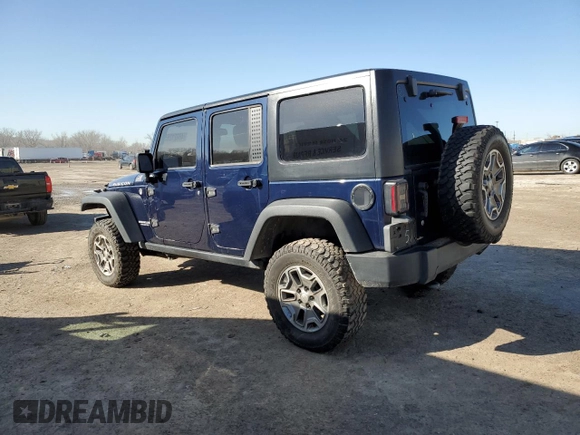 2013 Jeep Wrangler Unlimited Rubicon with VIN 1C4BJWFG5DL594280, listed as a Copart auction lot 46021265 with 117,102 mi miles and Salvage Title. Bid and sale history available at carsss.com. Image 2.