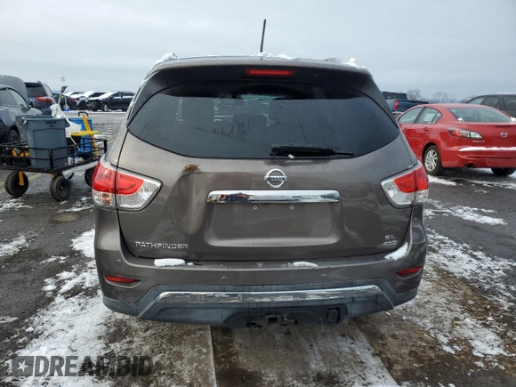 2013 Nissan Pathfinder Platinum with VIN 5N1AR2MM9DC674036, listed as a Copart auction lot 86051544 with 154,805 mi miles and Salvage title. Bid and sale history available at DreamBid. Image 6.