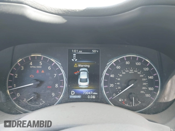2017 Infiniti Q50 3.0t Premium with VIN JN1EV7AR3HM841394, listed as a IAAI auction lot 40635548 with 73,047 mi miles. Bid and sale history available at carsss.com. Image 7.
