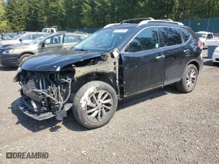 2015 Nissan Rogue SL with VIN 5N1AT2MV3FC847384, listed as a Copart auction lot 53914355 with 117,413 mi miles and Salvage Title. Bid and sale history available at carsss.com. Image 1.