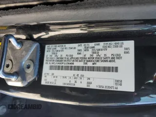 2015 Lincoln MKC with VIN 5LMCJ1A93FUJ36498, listed as a Copart auction lot 87825565 with 222,477 mi miles and Salvage Title. Bid and sale history available at DreamBid. Image 15.