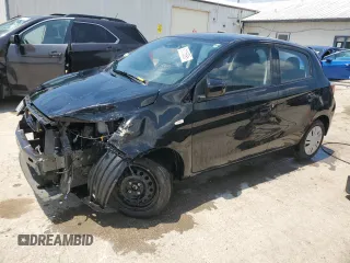 2024 Mitsubishi Mirage ES with VIN ML32AUHJ6RH000466, listed as a Copart auction lot 61215095 with 19,591 mi miles and Salvage title. Bid and sale history available at DreamBid. Image 1.