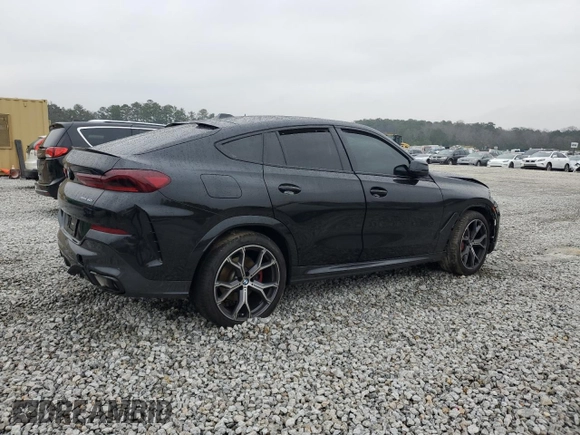 2024 BMW X6 xDrive40i with VIN 5UX33EX01R9S29270, listed as a Copart auction lot 43861375 with 0 mi miles and Salvage Title. Bid and sale history available at carsss.com. Image 3.