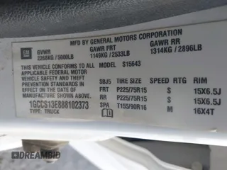 2008 Chevrolet Colorado LT w/1LT with VIN 1GCCS13E888102373, listed as a IAAI auction lot 42023797 with 170,085 mi miles. Bid and sale history available at carsss.com. Image 9.