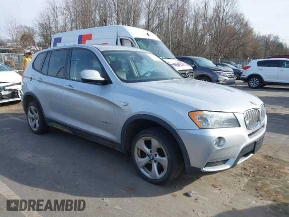2012 BMW X3 28i with VIN 5UXWX5C58CL729049, listed as a IAAI auction lot 41611212 with 191,583 mi miles and . Bid and sale history available at DreamBid. Image 1.