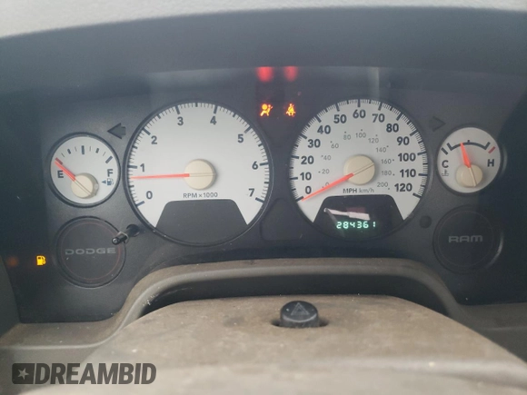 2007 Dodge 1500 ST with VIN 1D7HA16K47J603266, listed as a Copart auction lot 85806184 with 284,361 mi miles and Salvage Title. Bid and sale history available at carsss.com. Image 9.