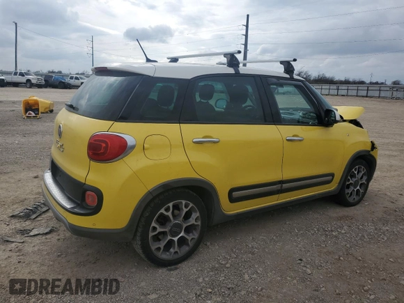 2014 FIAT 500L Trekking with VIN ZFBCFADH3EZ004146, listed as a Copart auction lot 86644234 with Not Provided miles and Salvage Title. Bid and sale history available at DreamBid. Image 3.