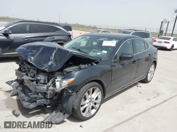 2015 Mazda 6 i Touring with VIN JM1GJ1V67F1174536, listed as a IAAI auction lot 41823441 with 100,264 mi miles. Bid and sale history available at carsss.com. Image 2.