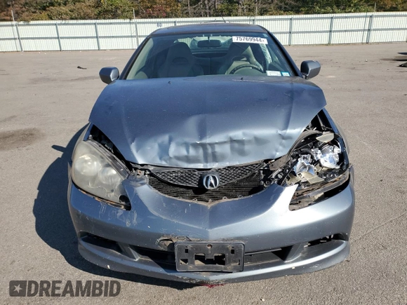 2005 Acura RSX with VIN JH4DC54835S006973, listed as a Copart auction lot 75769944 with 145,120 mi miles and Salvage Title. Bid and sale history available at carsss.com. Image 5.