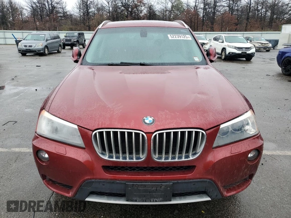 2011 BMW X3 35i with VIN 5UXWX7C5XBL735445, listed as a Copart auction lot 52239125 with 136,990 mi miles and Clean Title. Bid and sale history available at DreamBid. Image 5.