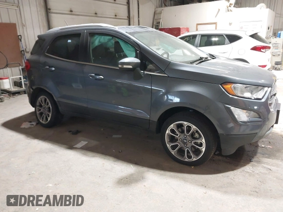 2021 Ford EcoSport Titanium z VIN MAJ6S3KL6MC398208, wystawiony jako IAAI lot #41770252 z przebiegiem 78 569 mil mil oraz . Historia ofert i sprzedaży dostępna na DreamBid. Obrazek 1.
