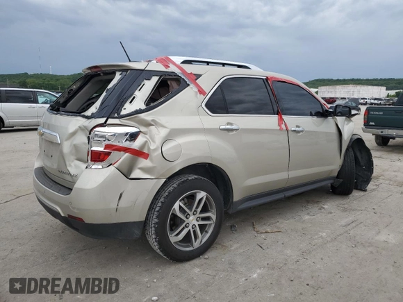 2016 Chevrolet Equinox LTZ z VIN 2GNALDEK4G1176035, wystawiony jako Copart lot #55829305 z przebiegiem 81 733 mil mil oraz Szkoda całkowita • Salvage title. Historia ofert i sprzedaży dostępna na DreamBid. Obrazek 3.