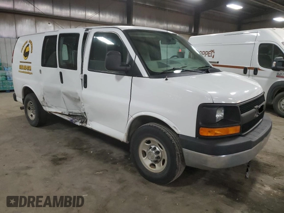 2014 Chevrolet Express Cargo with VIN 1GCWGFBA8E1125053, listed as a Copart auction lot 51690415 with 165,609 mi miles and Salvage title. Bid and sale history available at DreamBid. Image 4.