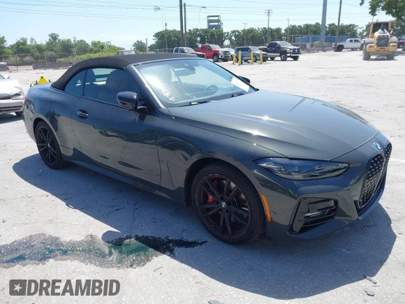 2024 BMW 4 Series 430i xDrive with VIN WBA43AT02RCR23583, listed as a IAAI auction lot 42182853 with 11,885 mi miles and . Bid and sale history available at DreamBid. Image 1.